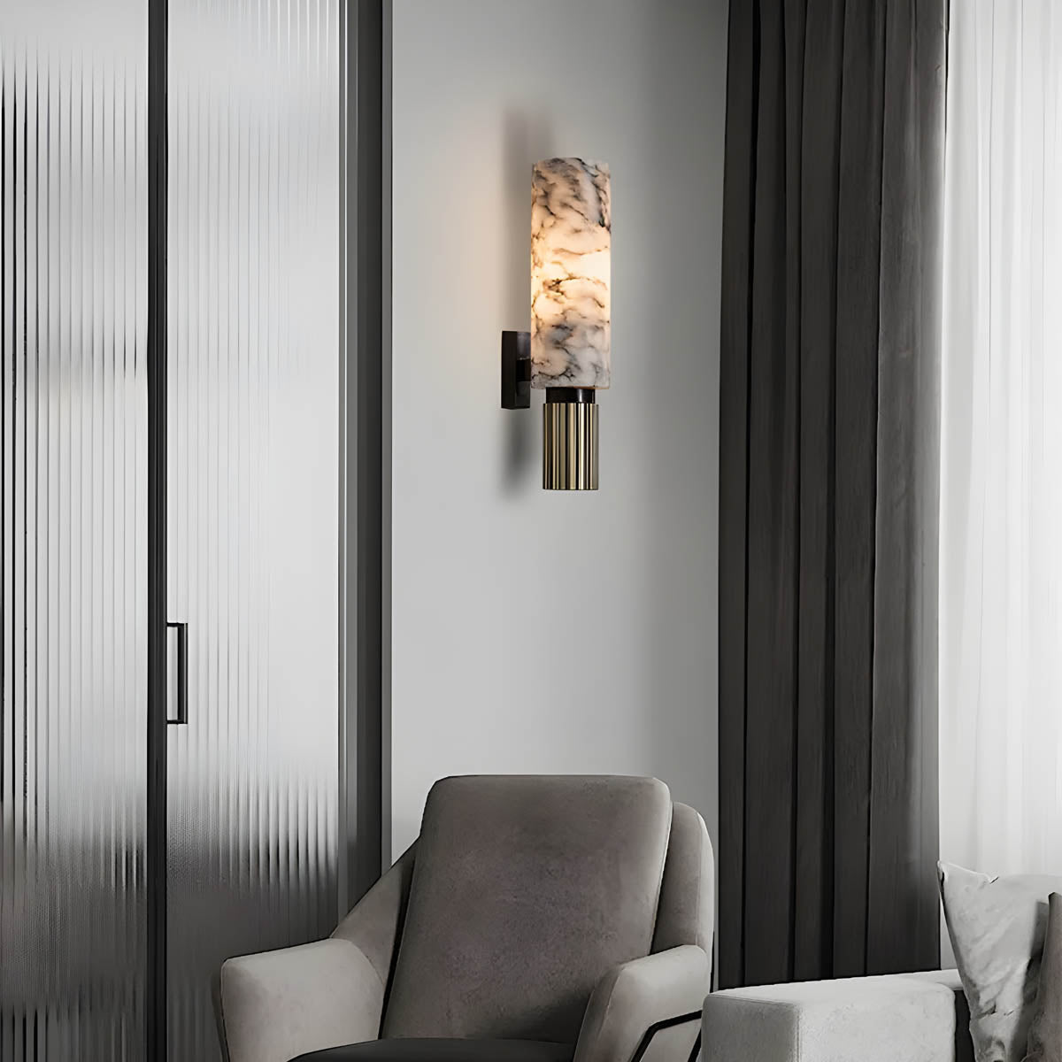 Norwood Cove Marble Wall Sconce — gallery image 4