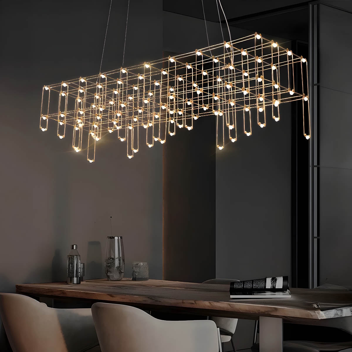 Oakmere Cove Stainless Steel Chandelier — gallery image 2
