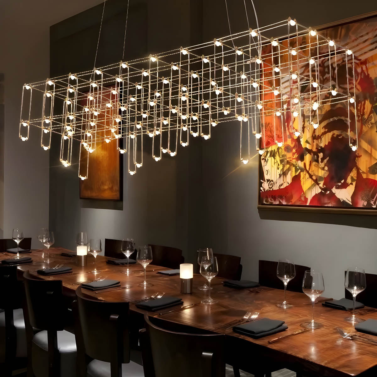 Oakmere Cove Stainless Steel Chandelier — gallery image 8