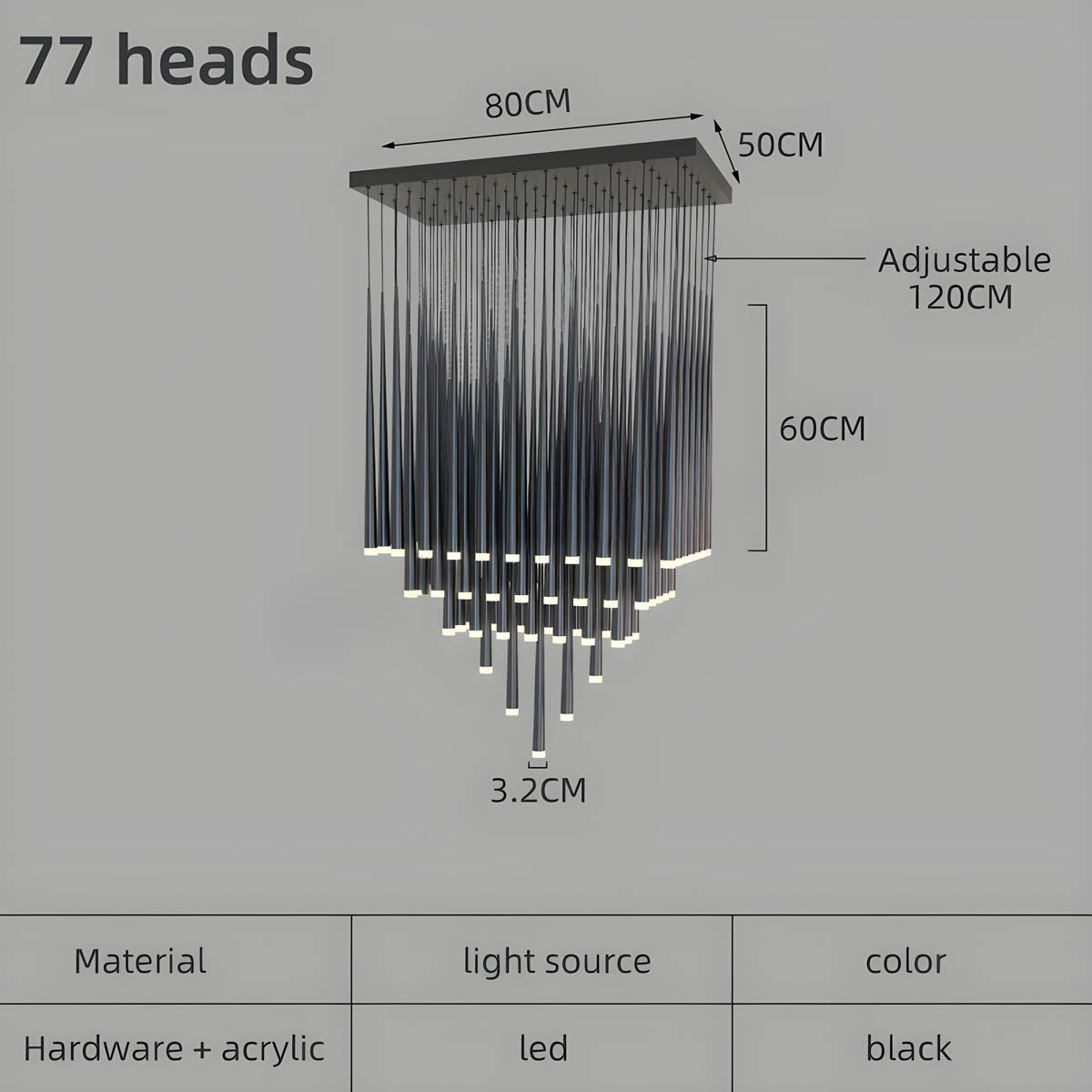 Wickham Cove Acrylic Chandelier — gallery image 10
