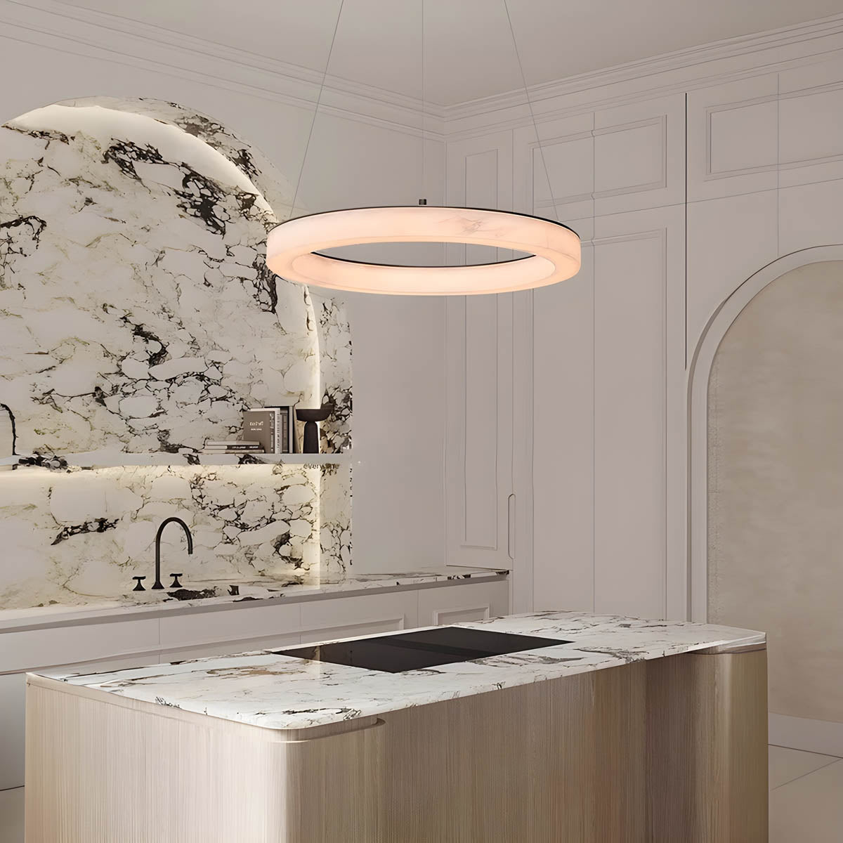 Willoughby Cove Marble Ring Chandelier — gallery image 5