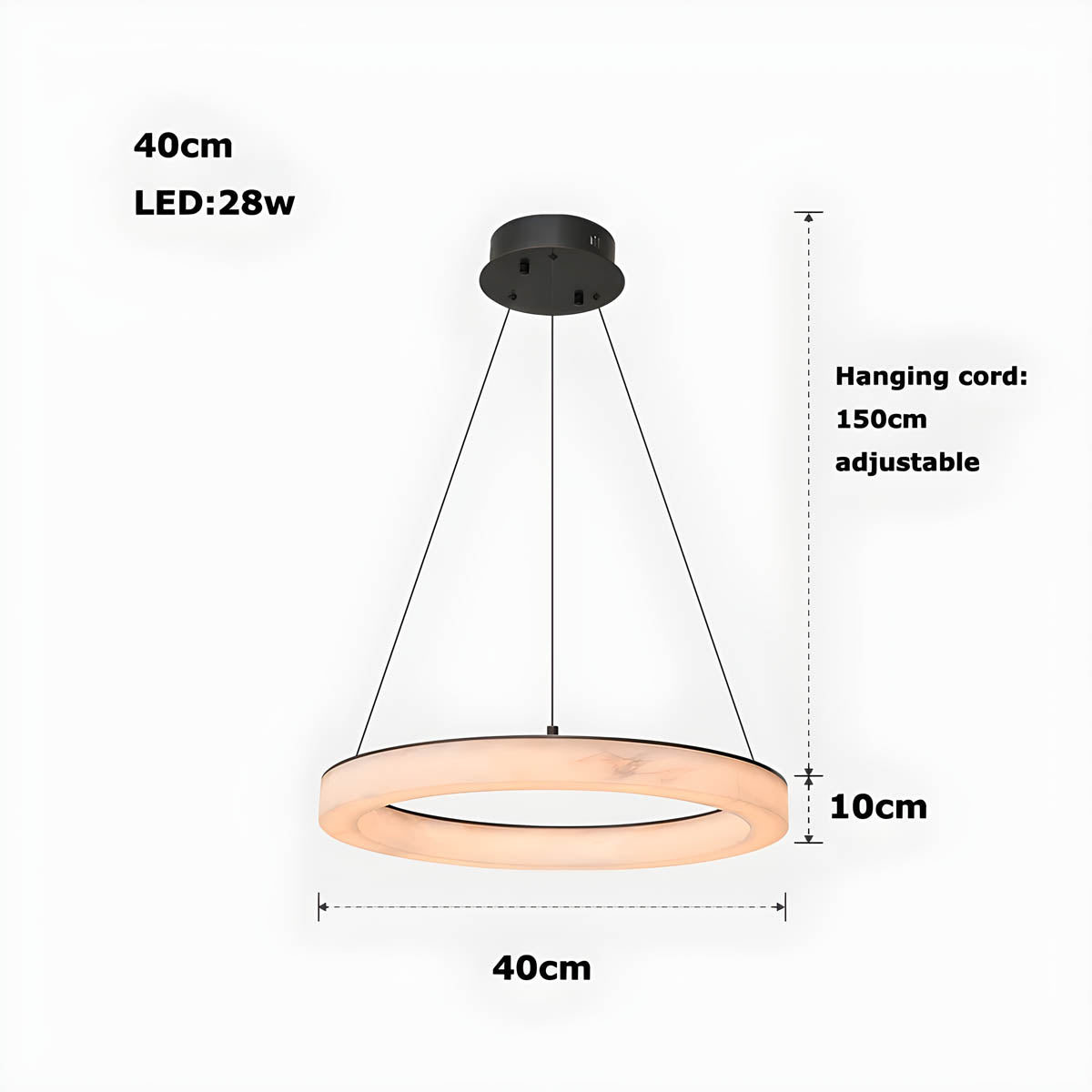 Willoughby Cove Marble Ring Chandelier — gallery image 11