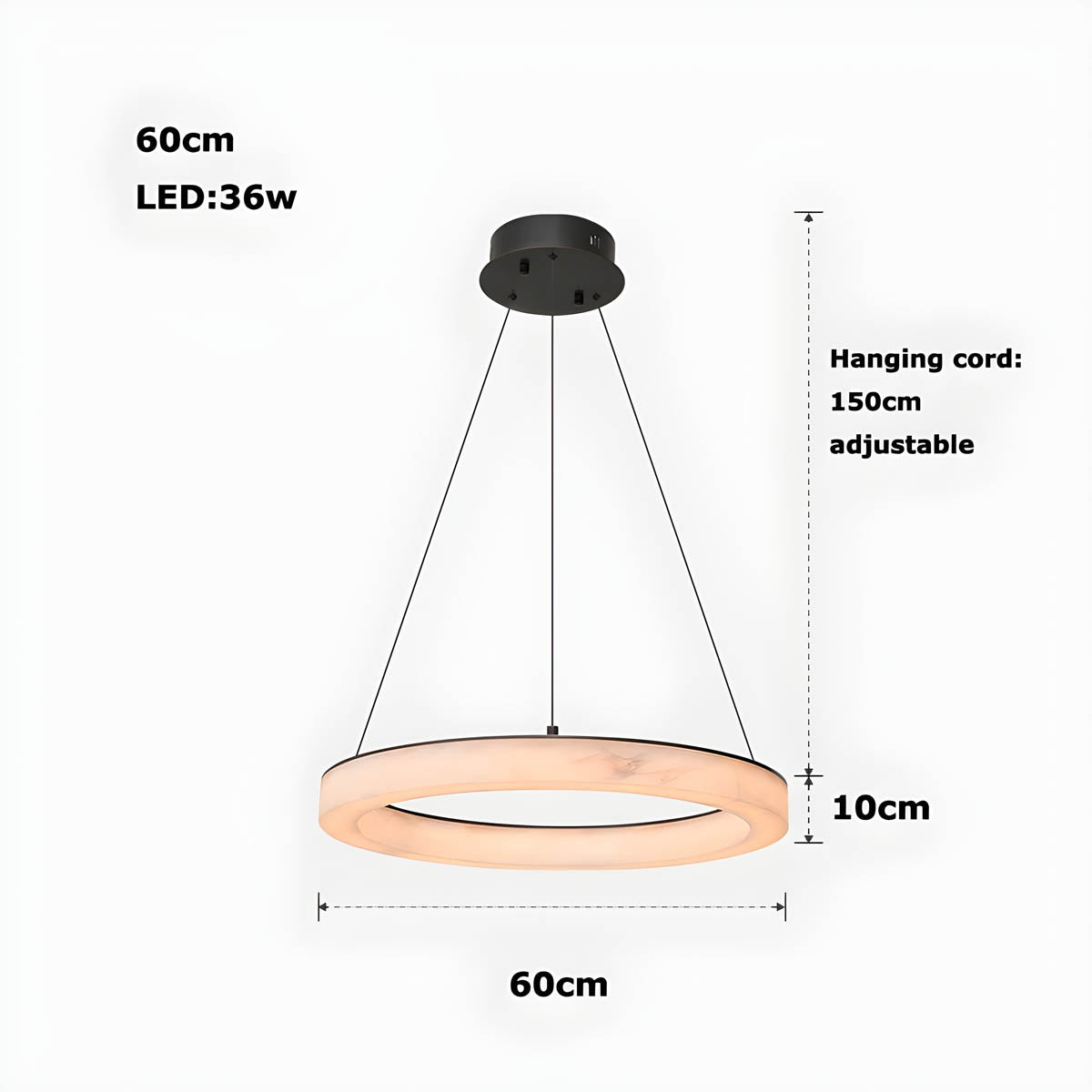 Willoughby Cove Marble Ring Chandelier — gallery image 13