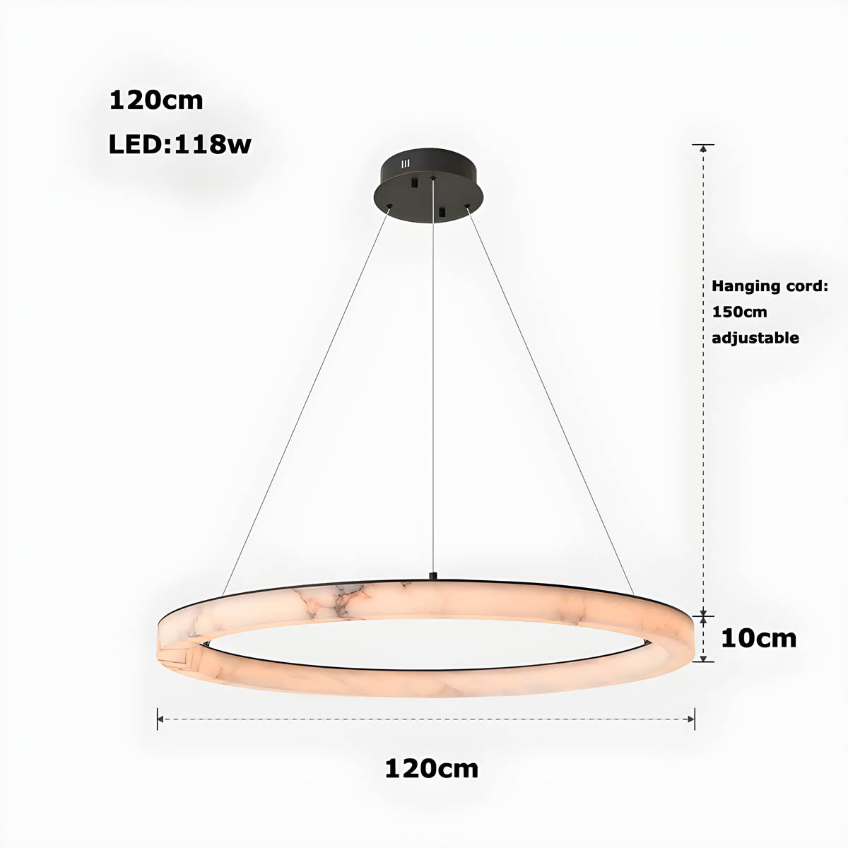 Willoughby Cove Marble Ring Chandelier — gallery image 16
