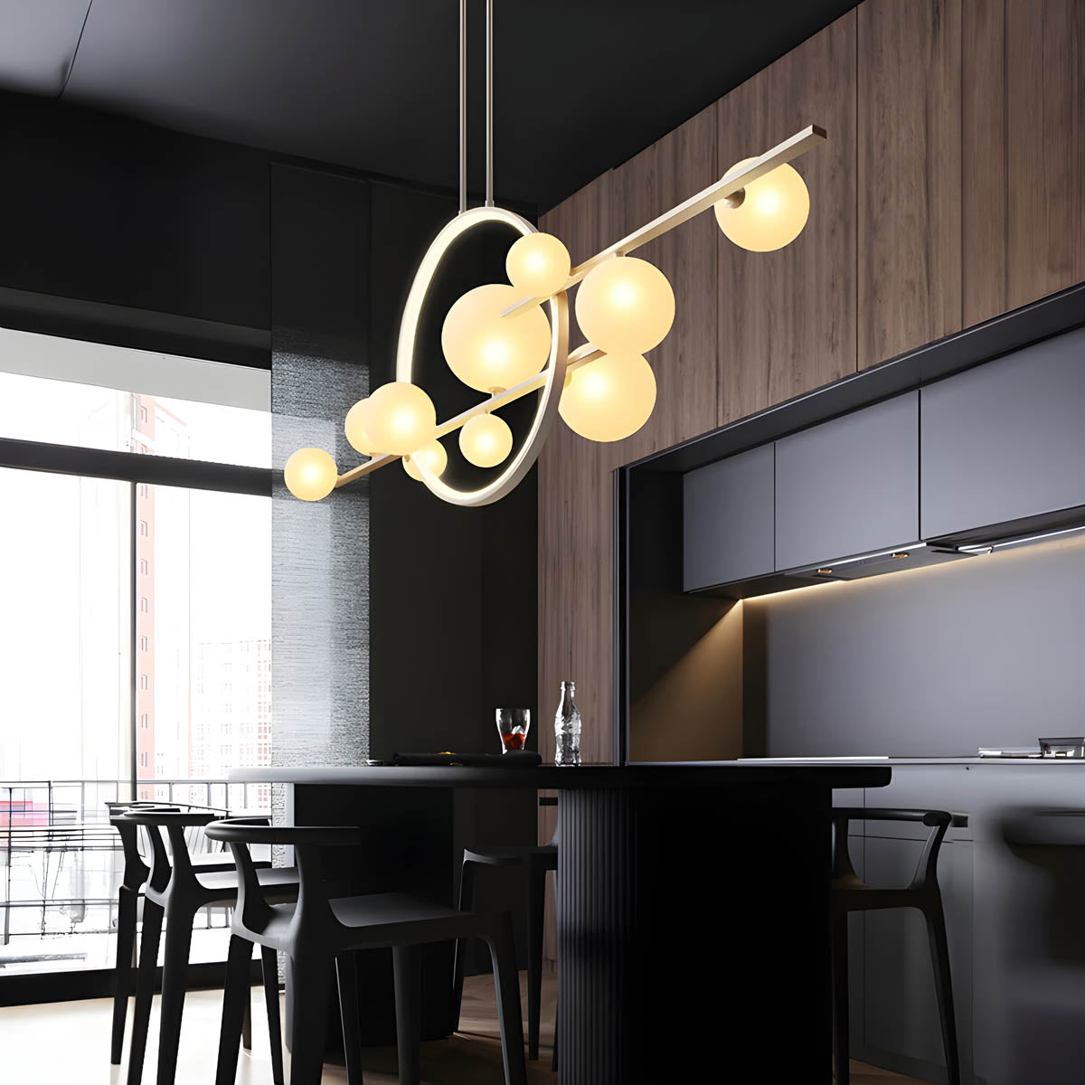 Acorn Cove Iron Ring Chandelier — gallery image 6