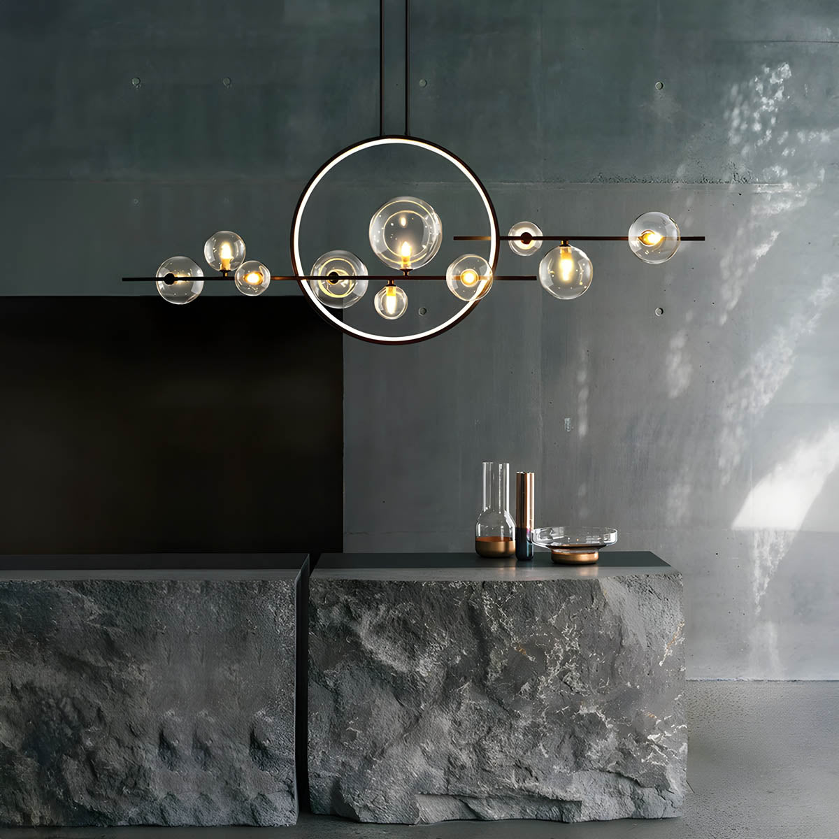 Acorn Cove Iron Ring Chandelier — gallery image 3