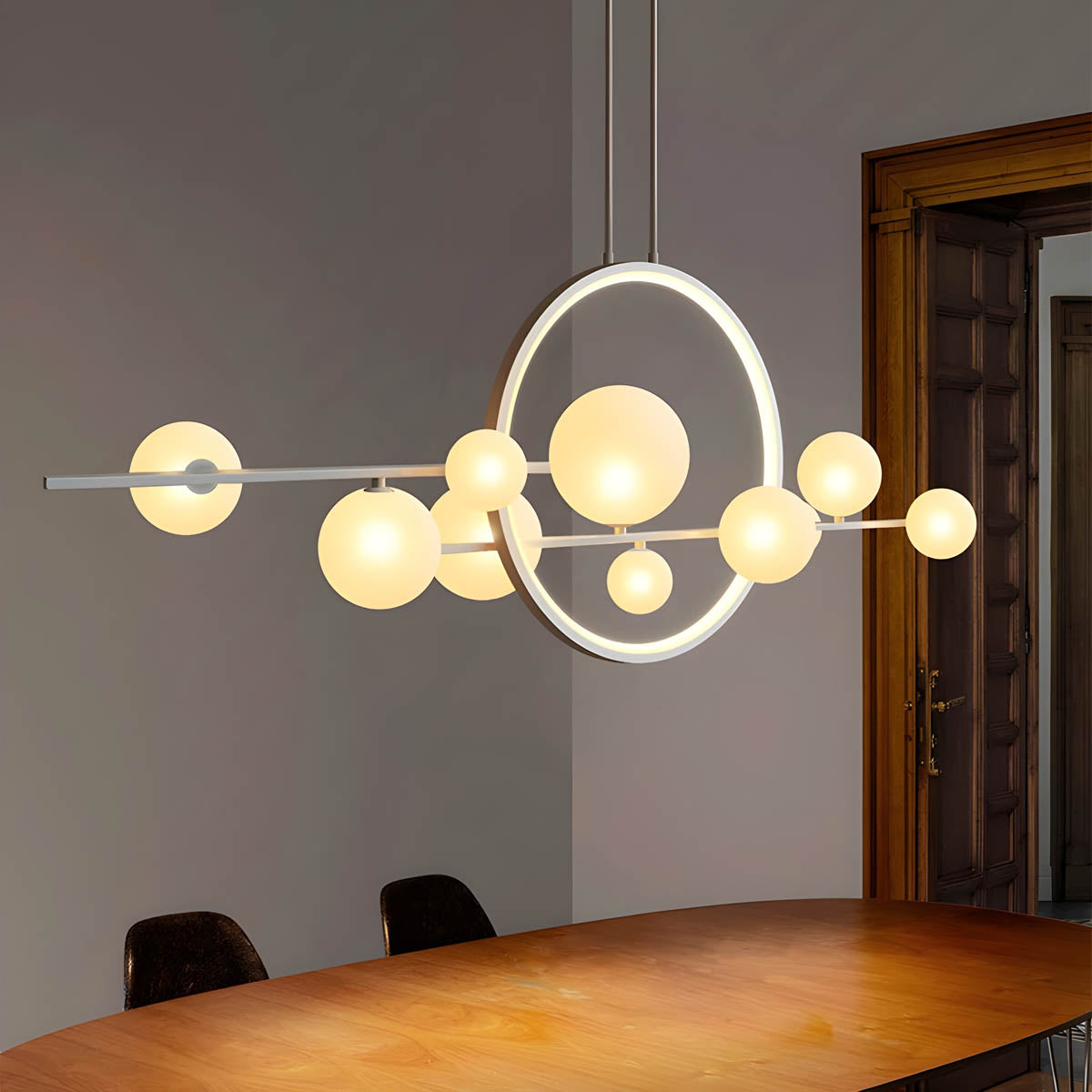 Acorn Cove Iron Ring Chandelier — gallery image 11