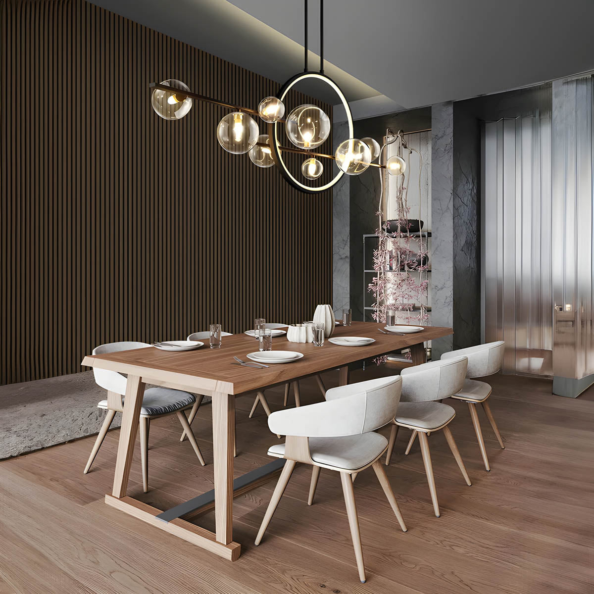 Acorn Cove Iron Ring Chandelier — gallery image 4