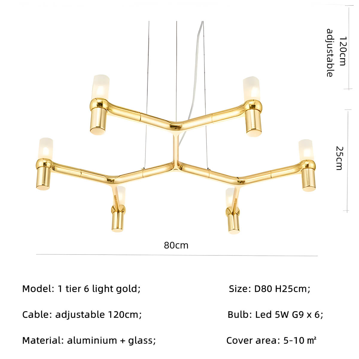 Eversley Cove Aluminum Chandelier — gallery image 20