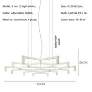 Eversley Cove Aluminum Chandelier — gallery image 22