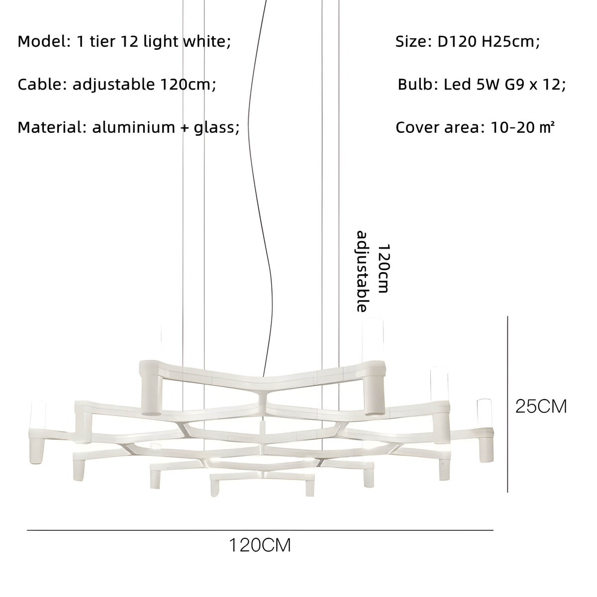 Eversley Cove Aluminum Chandelier — gallery image 22