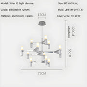 Eversley Cove Aluminum Chandelier — gallery image 23