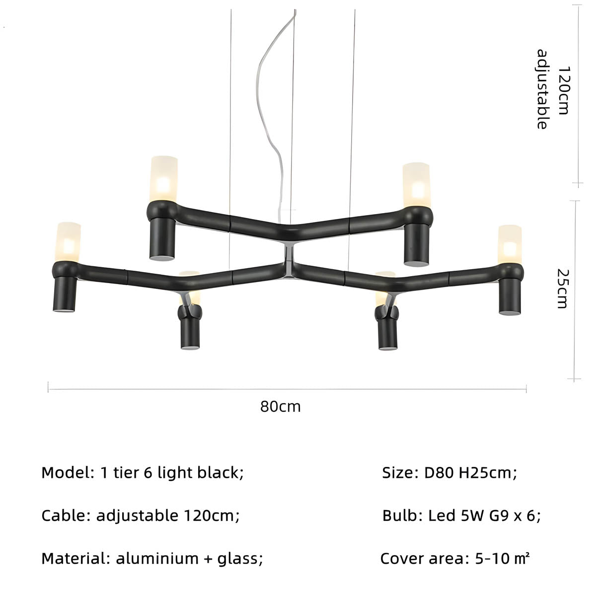 Eversley Cove Aluminum Chandelier — gallery image 24