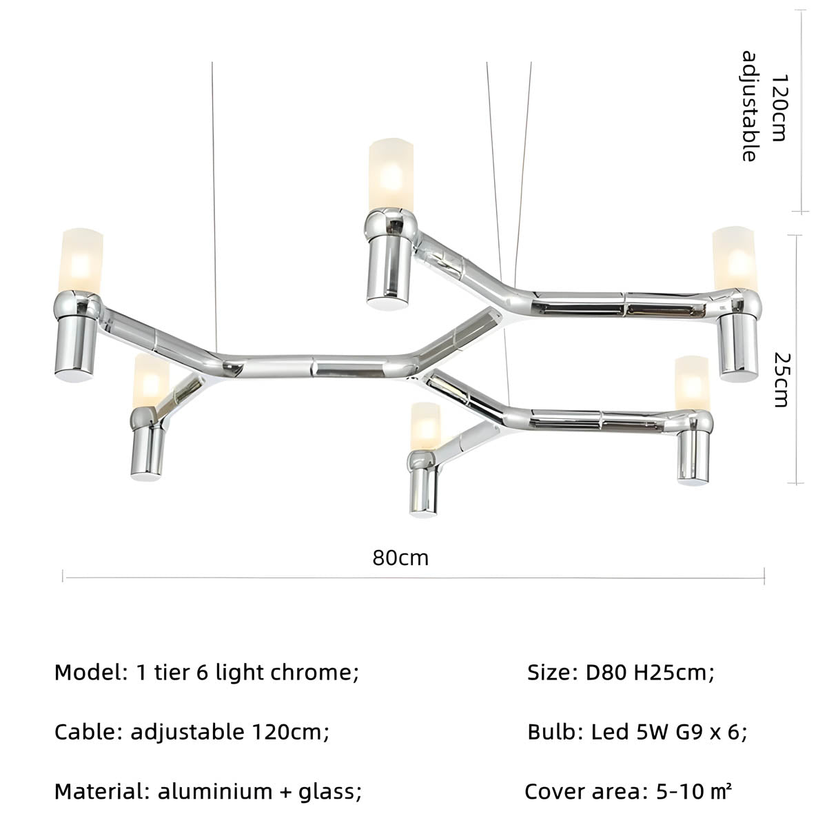 Eversley Cove Aluminum Chandelier — gallery image 25