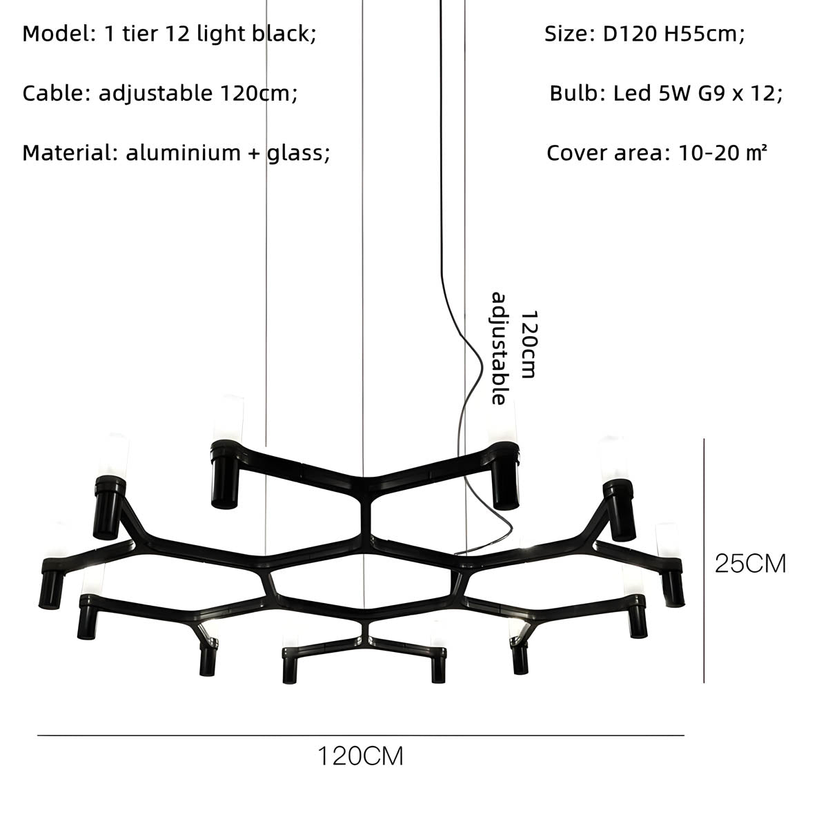 Eversley Cove Aluminum Chandelier — gallery image 27