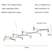 Eversley Cove Aluminum Chandelier — gallery image 29