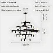 Eversley Cove Aluminum Chandelier — gallery image 31