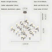 Eversley Cove Aluminum Chandelier — gallery image 32