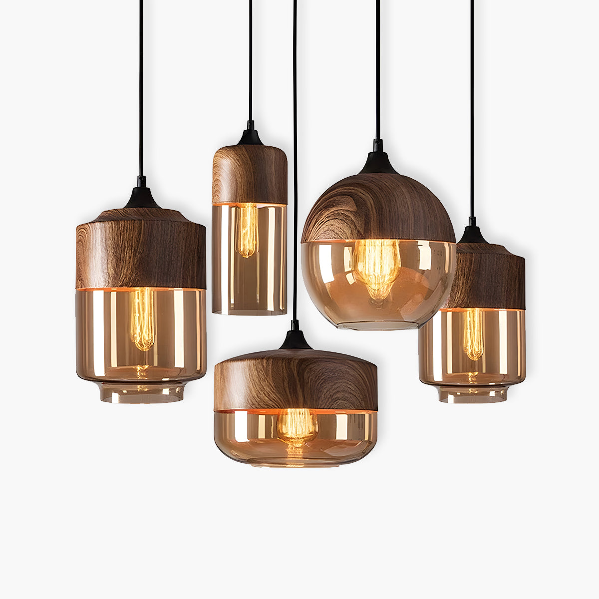 Cedar Vessel Glass Pendant Light — gallery image 1