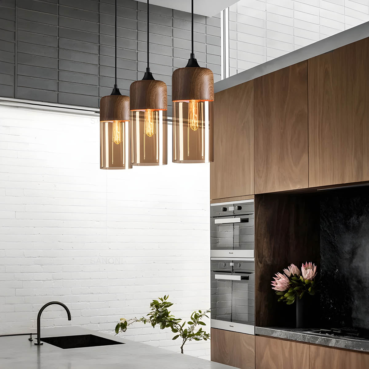 Cedar Vessel Glass Pendant Light — gallery image 3