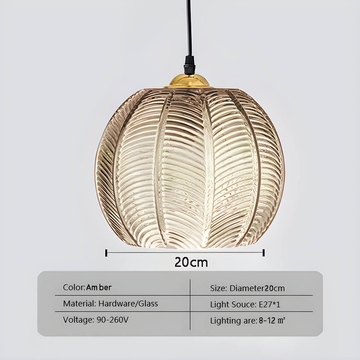 Mapledale Cove Glass Pendant Light — gallery image 7