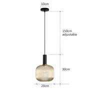 Cedar Veil Textured Glass Pendant Light — gallery image 12