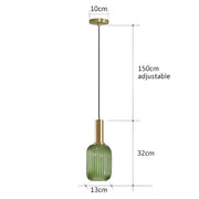 Cedar Veil Textured Glass Pendant Light — gallery image 15