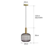 Cedar Veil Textured Glass Pendant Light — gallery image 20