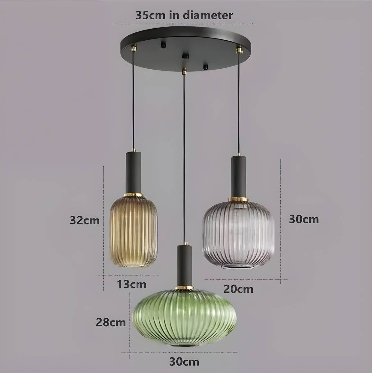 Cedar Veil Textured Glass Pendant Light — gallery image 23