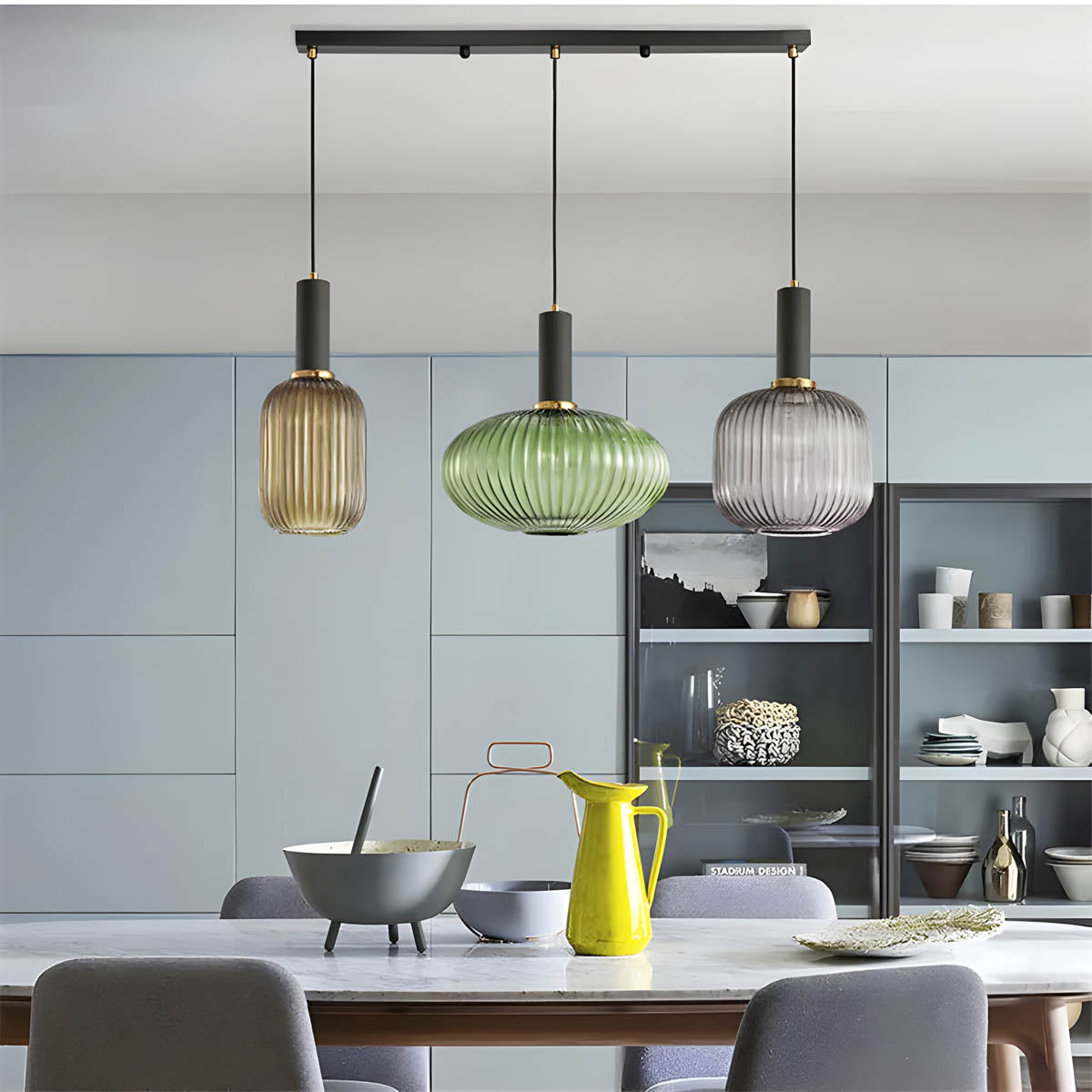 Cedar Veil Textured Glass Pendant Light — gallery image 11