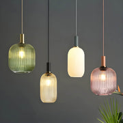 Cedar Veil Textured Glass Pendant Light — gallery image 7