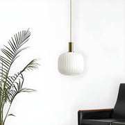 Cedar Veil Textured Glass Pendant Light — gallery image 4