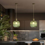 Cedar Veil Textured Glass Pendant Light — gallery image 6