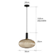 Cedar Veil Textured Glass Pendant Light — gallery image 25