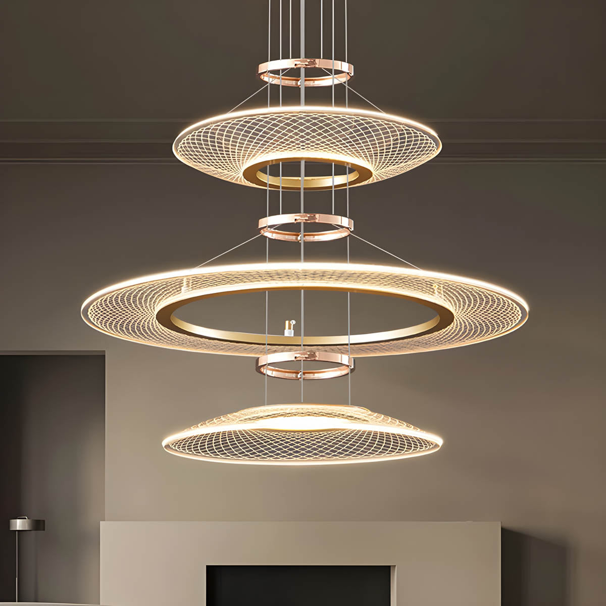 Cedar Reach Aluminum Chandelier — gallery image 3