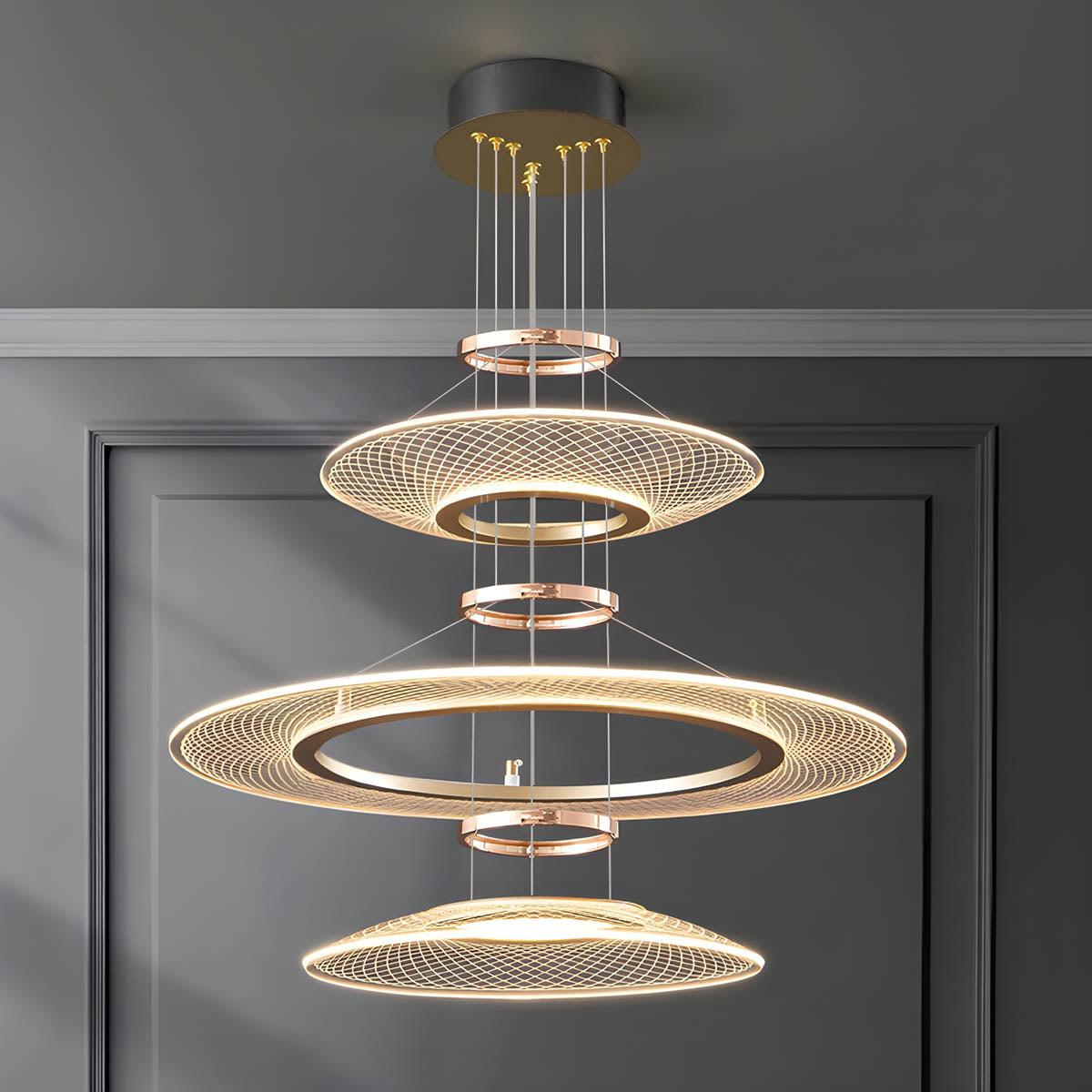 Cedar Reach Aluminum Chandelier — gallery image 8