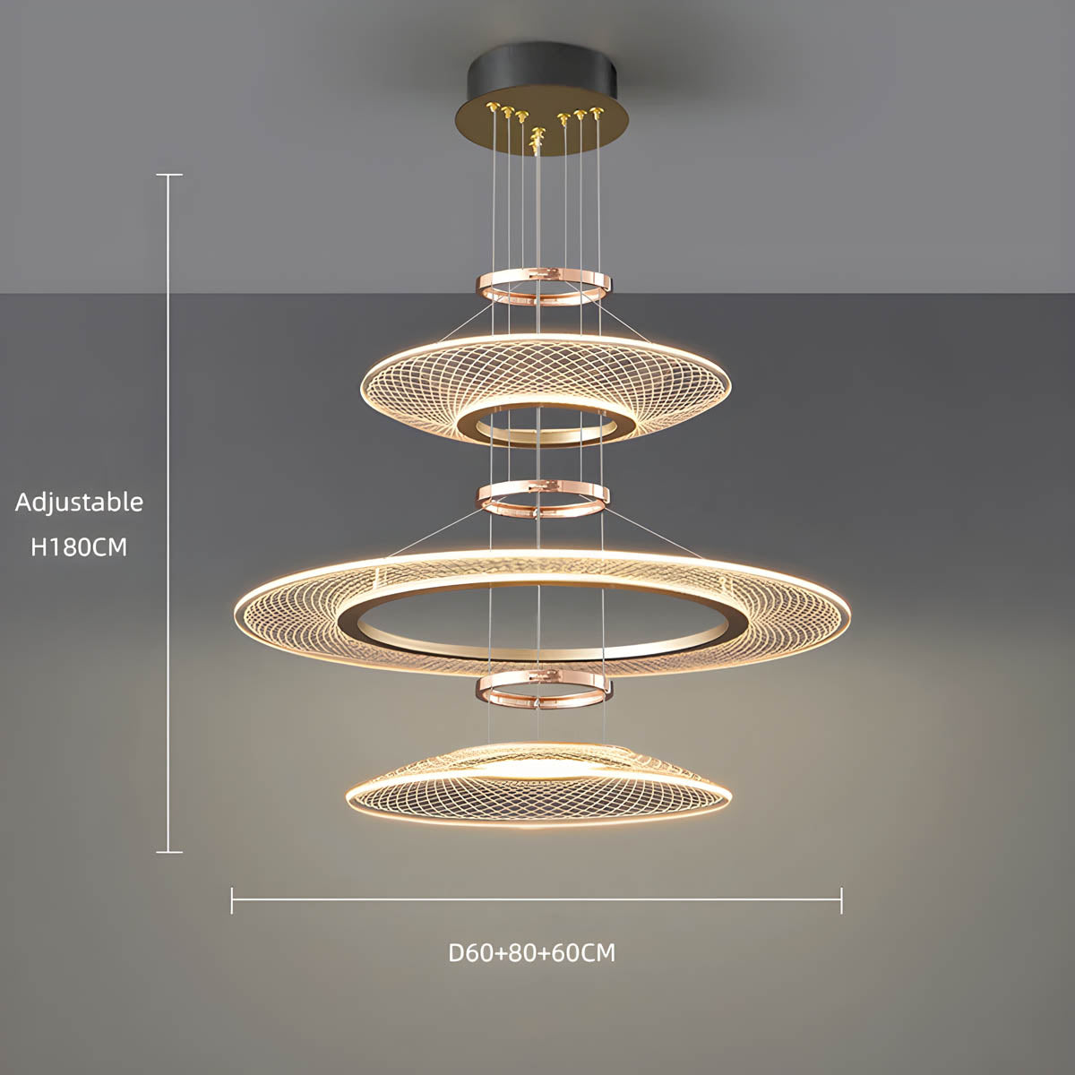 Cedar Reach Aluminum Chandelier — gallery image 13