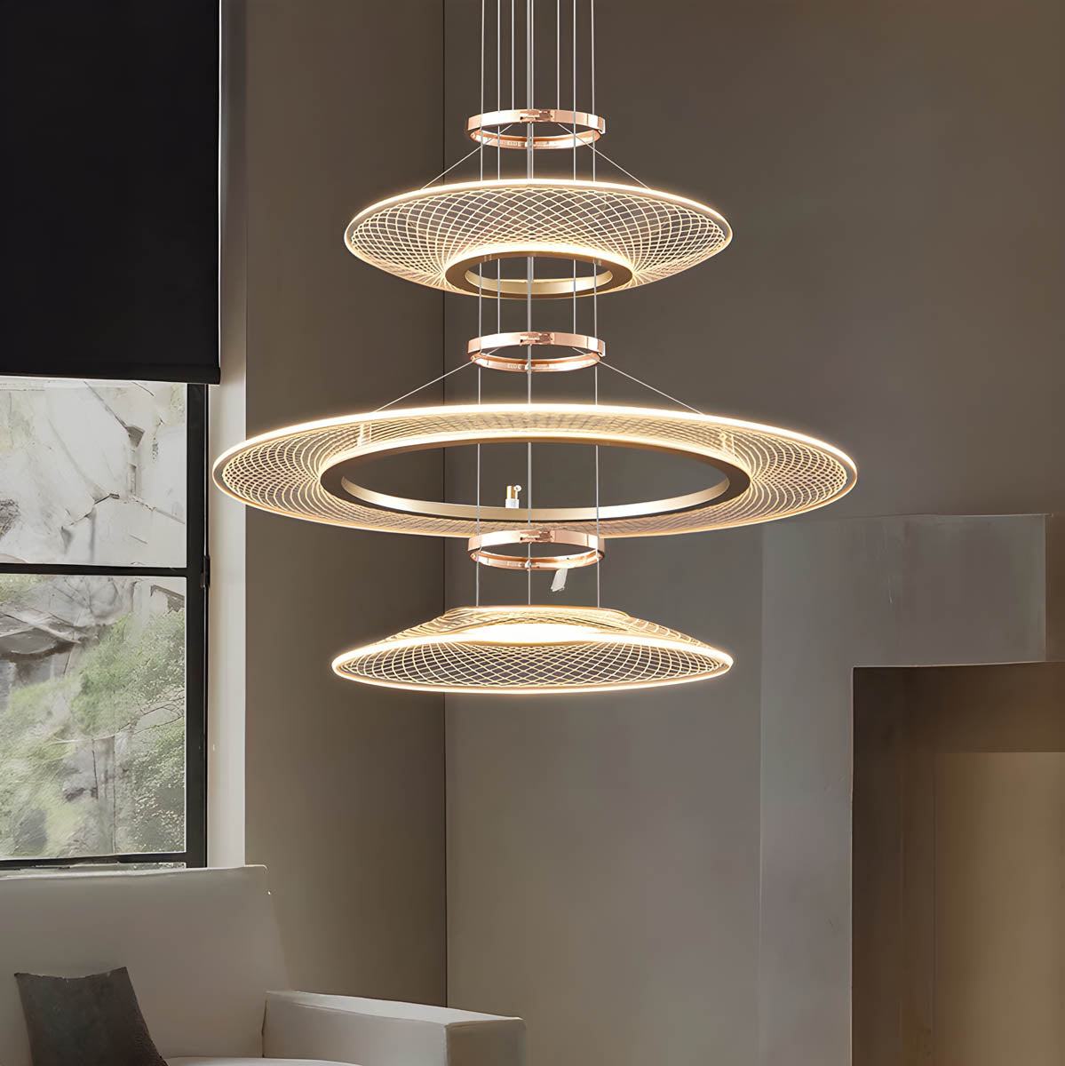 Cedar Reach Aluminum Chandelier — gallery image 9
