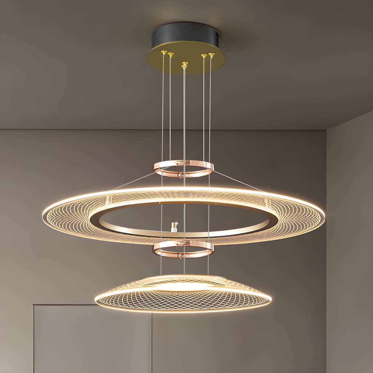 Cedar Reach Aluminum Chandelier — gallery image 11