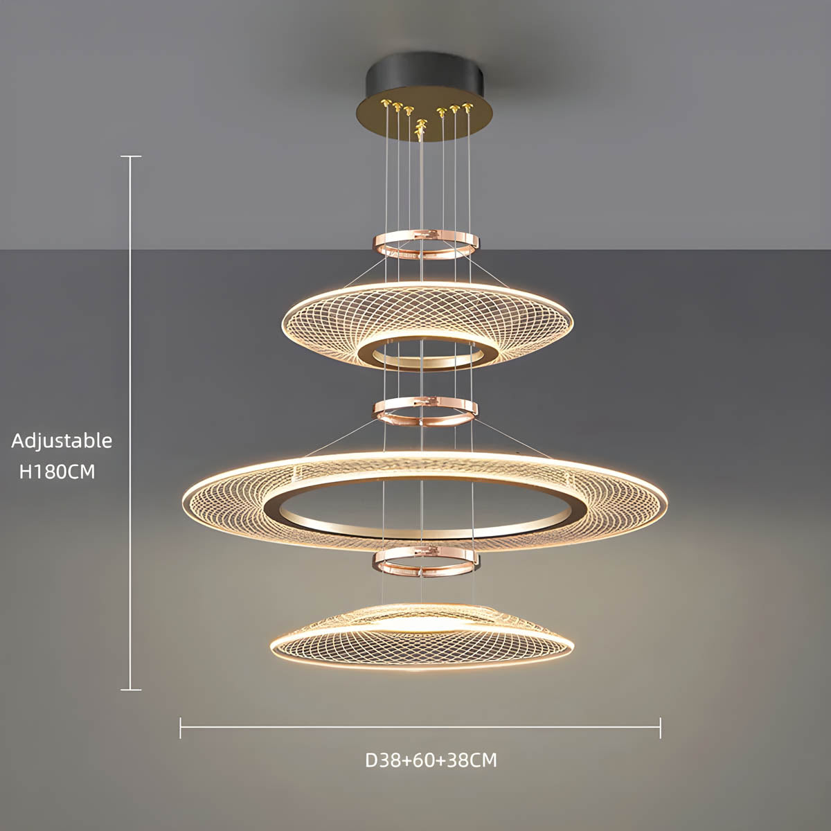 Cedar Reach Aluminum Chandelier — gallery image 14