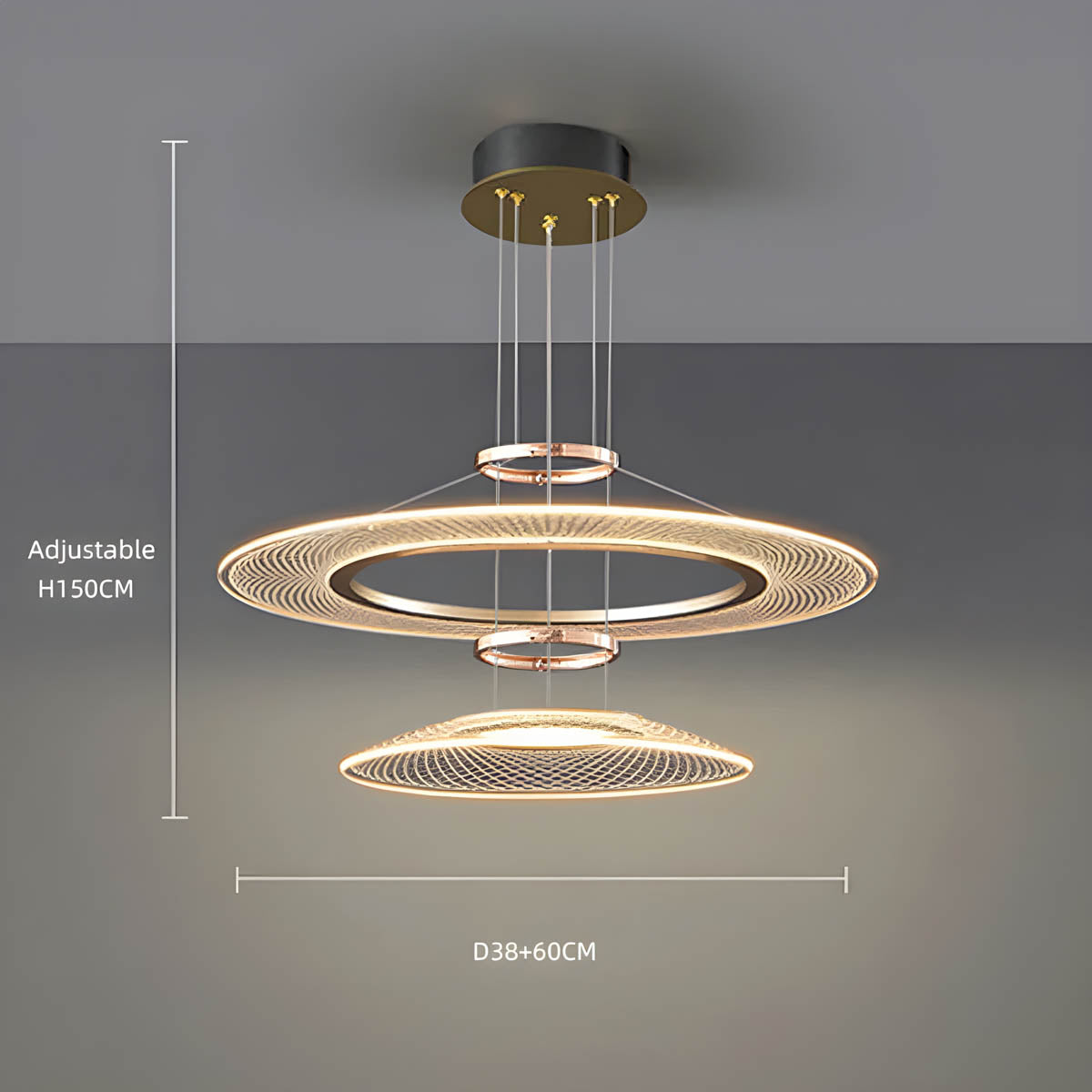 Cedar Reach Aluminum Chandelier — gallery image 15