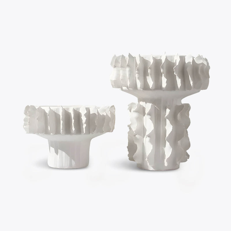 Sorrel Reach Ceramic Pleated Vase — gallery image 1
