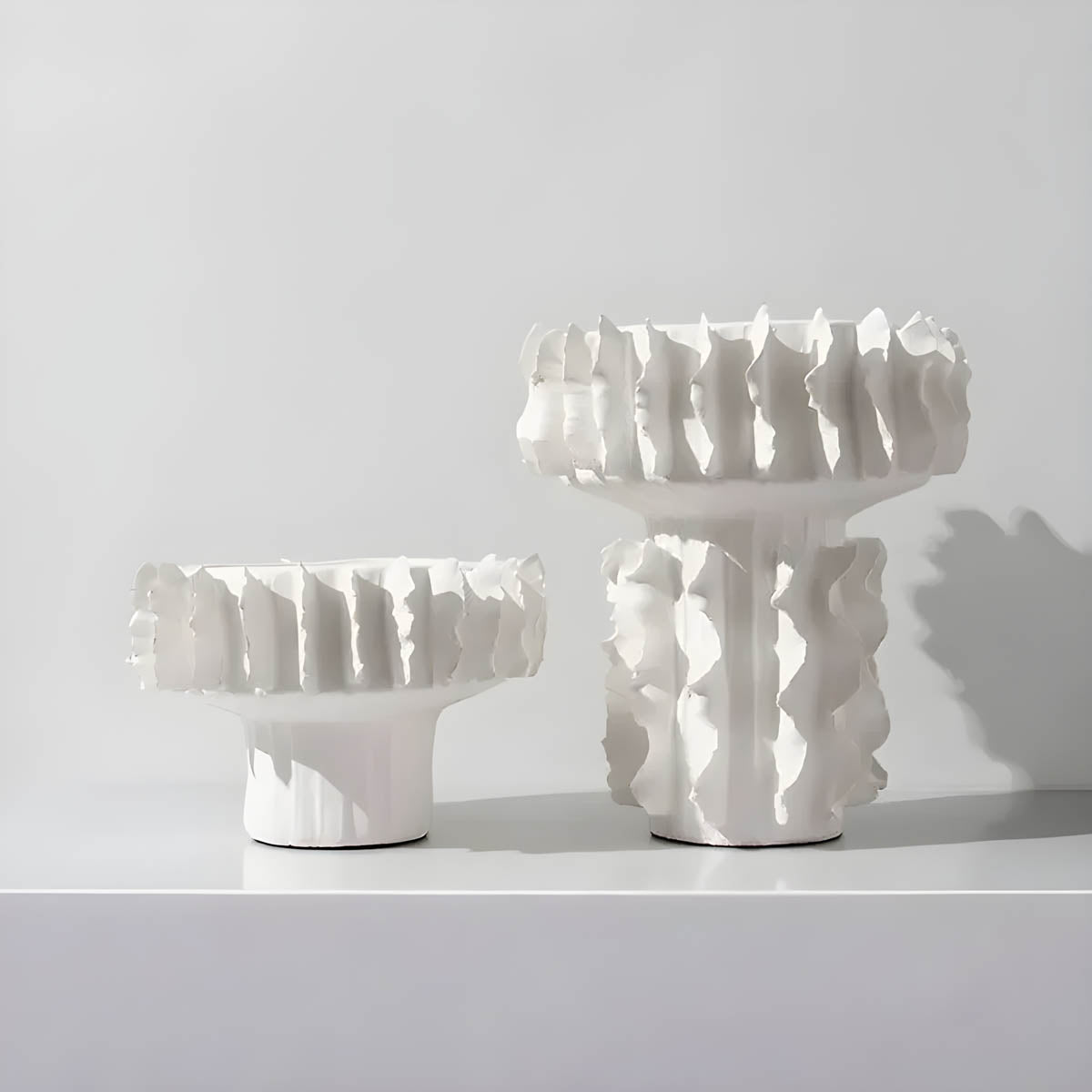 Sorrel Reach Ceramic Pleated Vase — gallery image 2