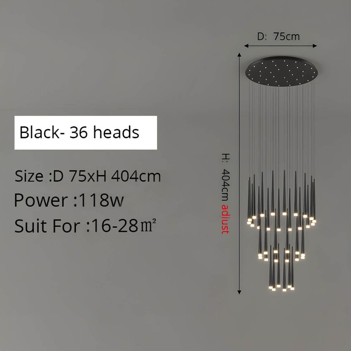 Asterwood Reach Aluminum Chandelier — gallery image 9