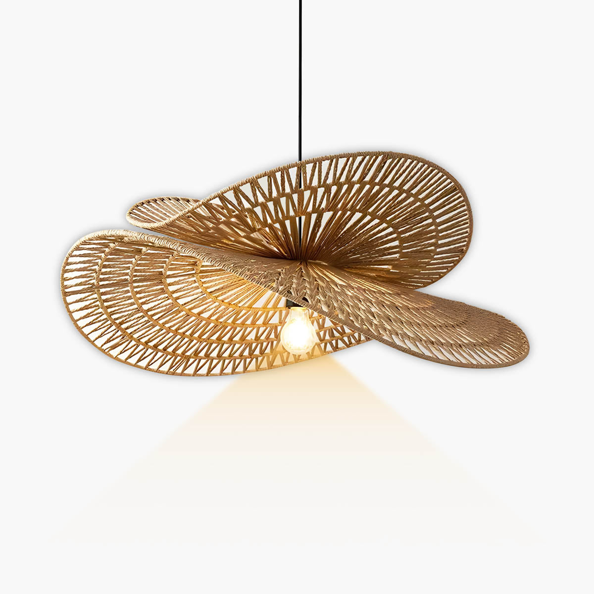 Thornfield Reach Rattan Chandelier — gallery image 1