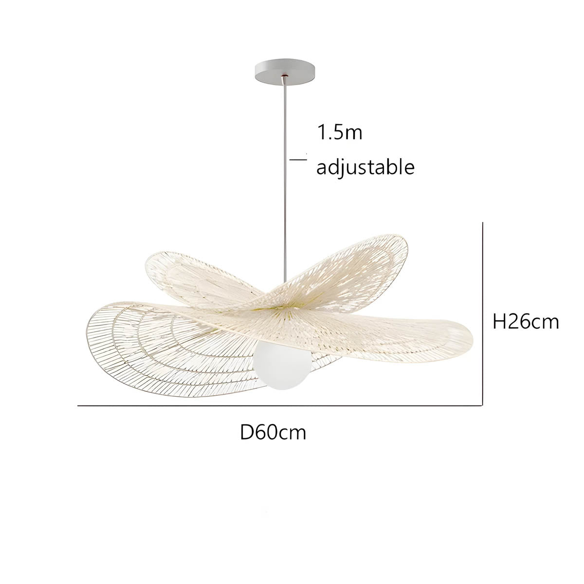 Thornfield Reach Rattan Chandelier — gallery image 12