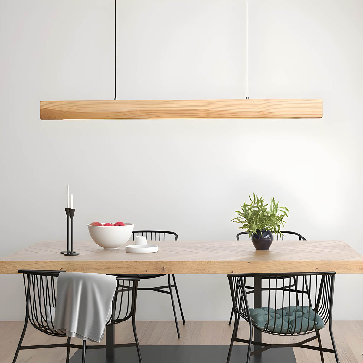 Elmwood Reach Wood Pendant Light — gallery image 3