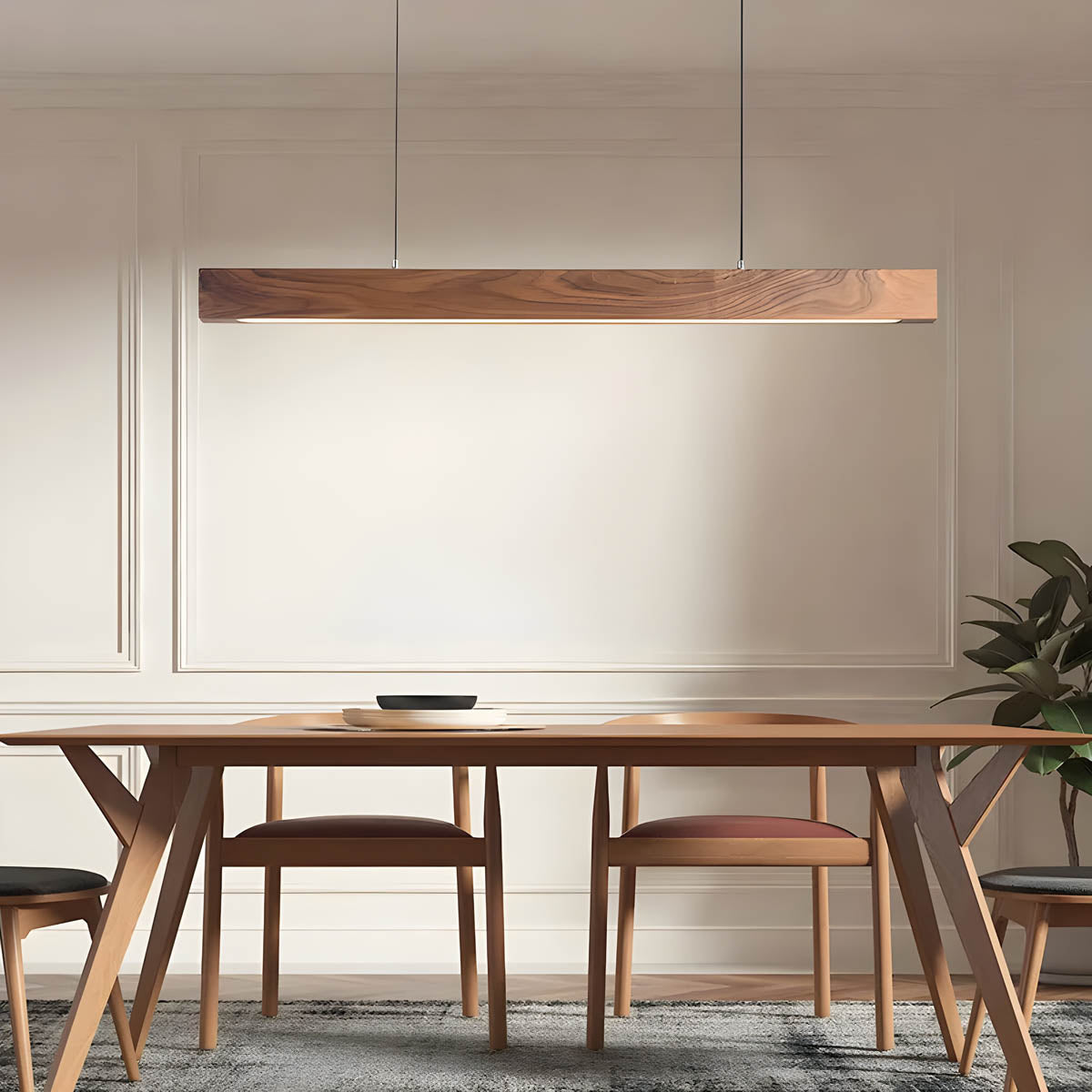 Elmwood Reach Wood Pendant Light — gallery image 2