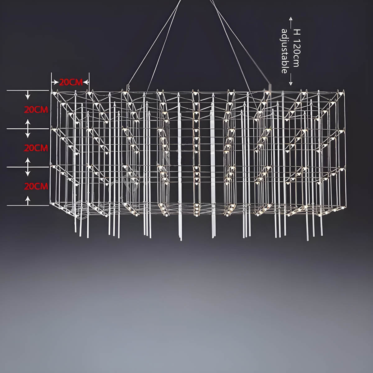 Beechwood Reach Stainless Steel Chandelier — gallery image 7