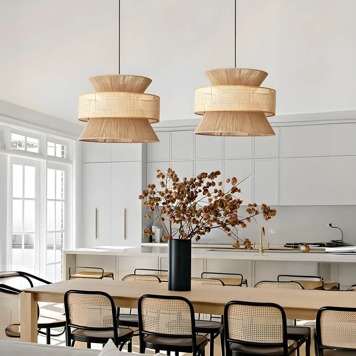 Bayberry Reach Rattan Pendant Light — gallery image 3